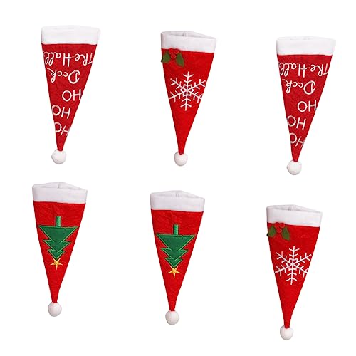 HEALEEP 6piezas Porta Cubiertos De Navidad Fundas Para Vajilla Decoración Ligera y Duradera Para Casa y Restaurante