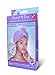 Produktbild happy globe Turban Handtuch | Haarhandtuch mit Knopf | Handtuch für Haare | Schnelltrocknend | Haartrockner Tuch | Haartuch 2er Set in unterschiedlichen Farben