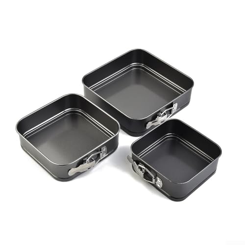 Horneado sin esfuerzo con 3 moldes cuadrados perfectos para pasteles y postres