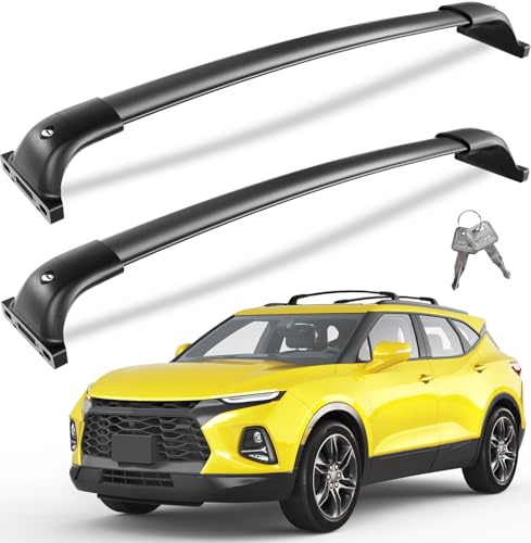 Image of Wonderdriver 300lbs Lockable Roof Rack Cross Bars Compatible with Chevy Chevrolet Blazer 2019-2026 (Not for Blazer EV), Heavy Duty Aluminum Roof Rails Crossbars Cargo Canoe Black Rooftop Luggage.