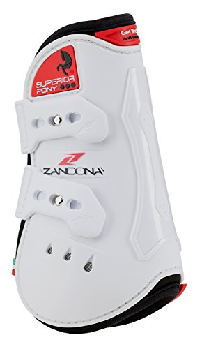 Guêtre Tendon Zandonà E2130 Blanc Idéale pour le Saut d'Obstacles en Compétition