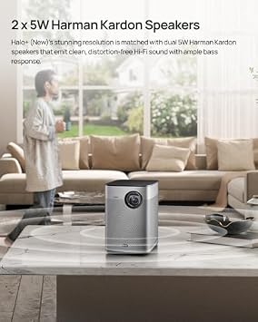 XGIMI Halo+ GTV NEW Portable Projector with Multi-Angle Projector Stand