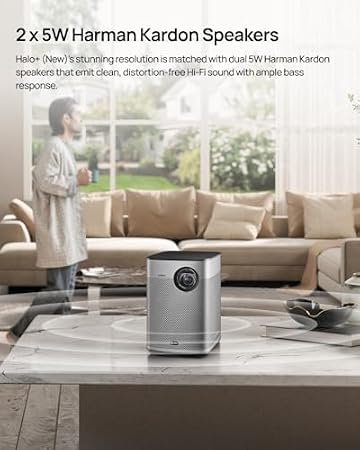 XGIMI Halo+ GTV NEW Portable Projector with Multi-Angle Projector Stand