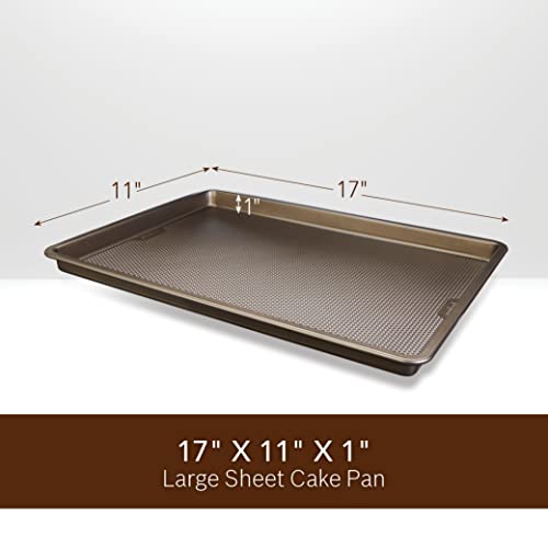 GoodCook Sweet Creations Textured Nonstick Large Cookie Baking Sheet, 17" x 11" x 1", Champagne Pewter - Image 7