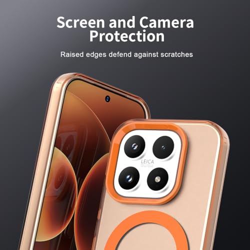 Image of for Xiaomi 17 Case Magnetic Case Anti Drop Hybrid Phone Back Cover - Orange