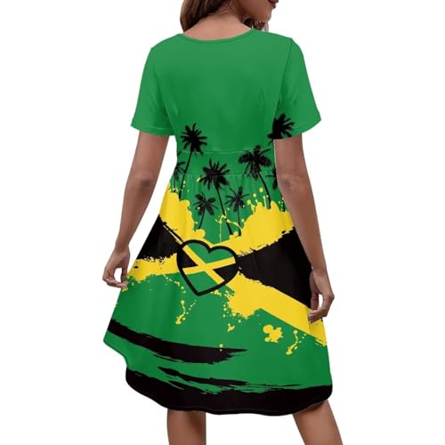 Image of Women's Summer Formal Dresses Short Sleeve Wrap V Neck Dresses Bridesmaid Wedding Guest Dress with Pockets