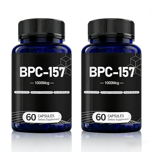 2PCS BPC-157 Collagen Capsules 1000 micrograms, 60 Capsules - Imported from Switzerland, Made from Non-GMO, Gluten-Free and Dairy-Free raw Materials.