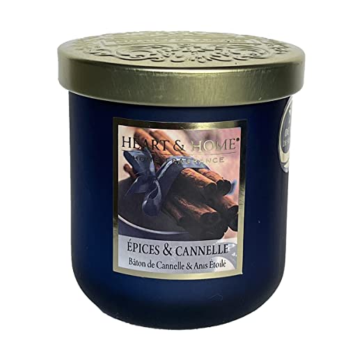 Vela perfumada pequeña jarra 110g-30h con aroma a especias y canela - Heart & Home Cover