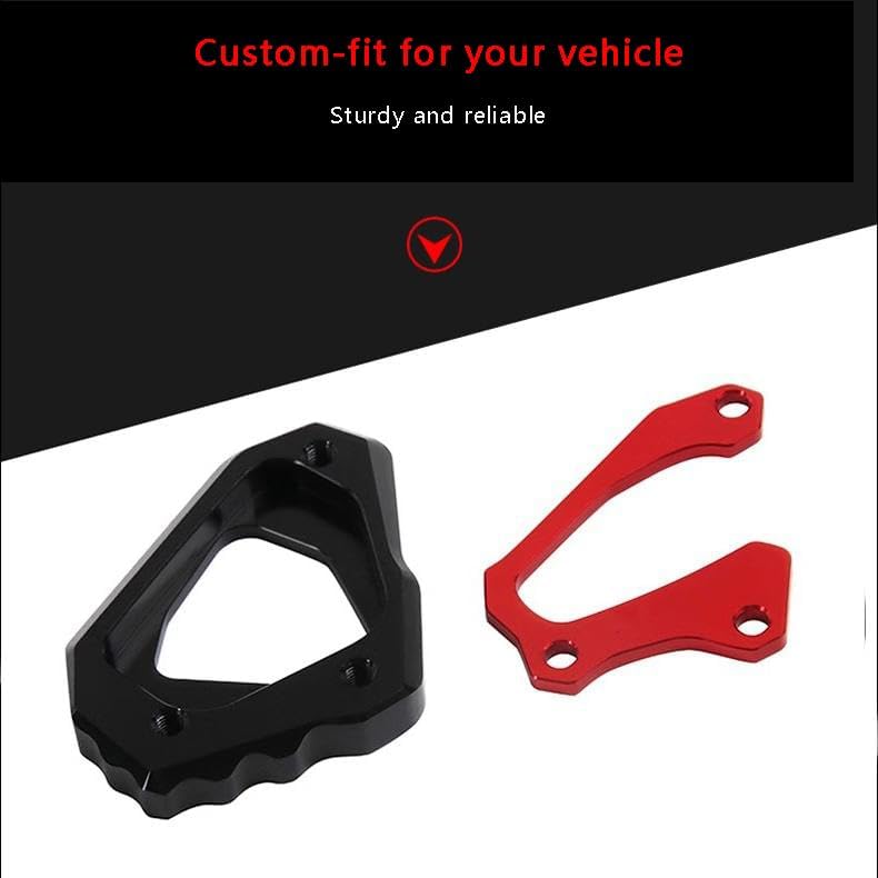 Motorcycle Kickstand Extender Pad for Yamaha R1M YZF-R1 MT10/MT10 SP, Durable Side Stand Extension Plate, Heavy Duty Kickstand Brace, Enhances Motorcycle Stand Stability,C