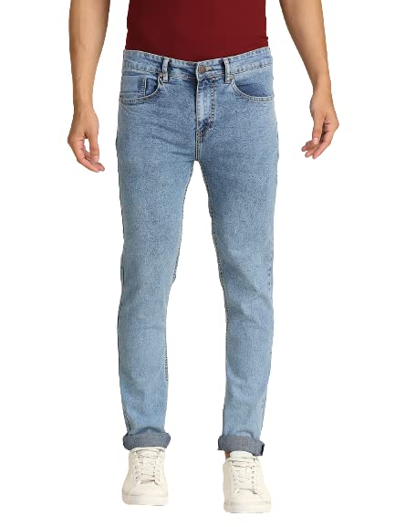 high star clothing High Star Men Blue Slim Fit Stretchable Jeans-picture-46