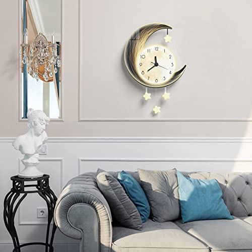 MEISHIDA Horloge murale lune et étoile Cover