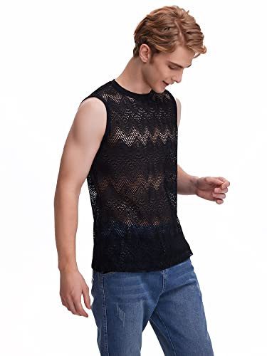 Verdusa Mens See Through Vest Mesh Tank Top Undershirt Sleeveless Muscle Shirts3