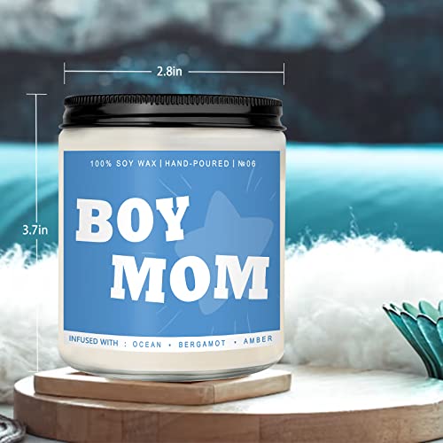 Boy Mom Candle Gifts, New Mom Gifts, New Mom Gifts For Women, Unique Candle For Mom, Mother, Mother's Day For Home, Office, Room, Bathroom, Work #TOP4