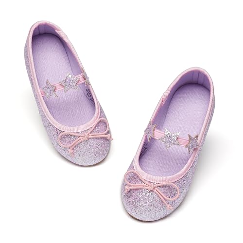 Image of GINFIVE Toddler Girls Dress Shoes Little Girls Mary Janes Ballerina Flats Shoes Toddler