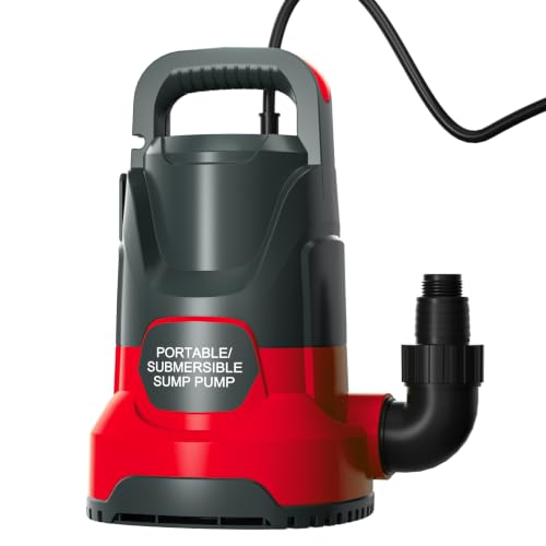 Image of Sump Pump 1HP 4000 Electric Thermoplastic Submersible Water Pump
