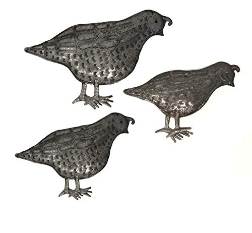 it's cactus - metal art haiti Decorative Quail Birds, Set