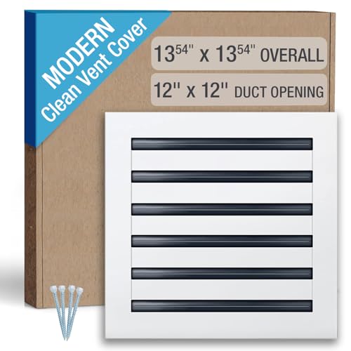 FA-STAR Modern Aluminum AC Vent Cover 12x12 White