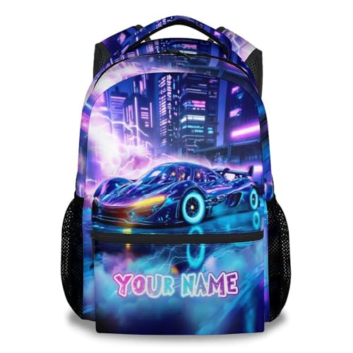 Individueller Rennwagen-Rucksack – 43 cm Schulrucksack für Jungen –...