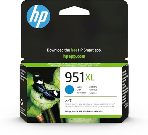 HP 951XL Blau Original Druckerpatrone mit hoher Reichweite für HP Officejet Pro 276dw, 8600, 8610, 8620, 251dw, 8100