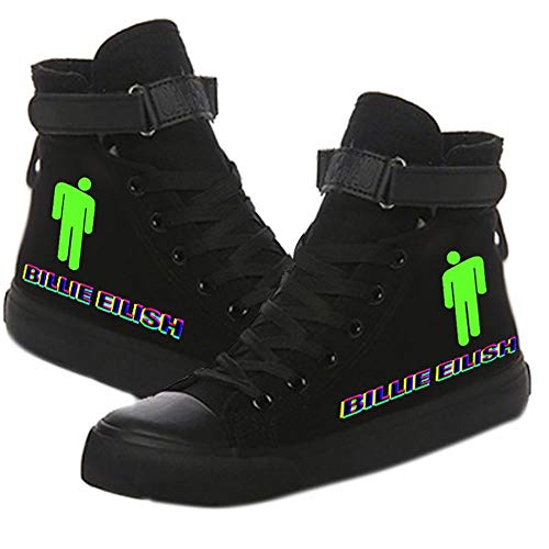 Vhpperfg Billie Eilish Zapatos Los Zapatos de Lona Estudiante Tendencia del Estilo Salvaje Simples Zapatos Adultos Ocasionales de los Deportes Zapatos de Moda for jóvenes Campus Style Unisex