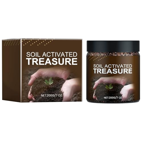Activador de Suelo - Fertilizante para Plántulas de Interior,Activador de Suelo de 200 g y Larga Duración para Césped, Parterres Elevados, Invernadero e Interior