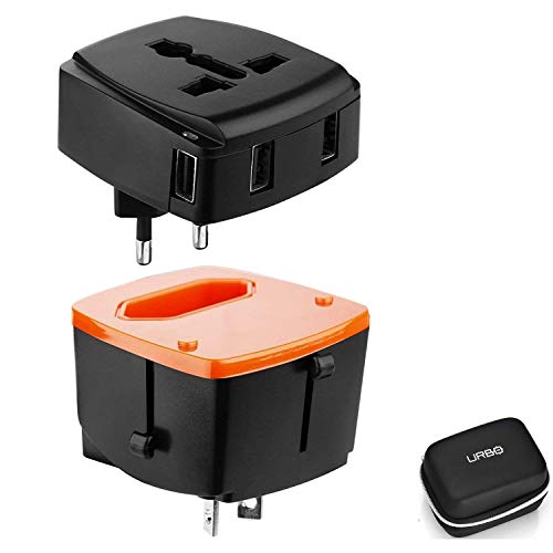 Urbo Adaptateur International avec 4 ports USB Compatible dans Plus de 100 pays d'Europe, Asie, Amérique, Afrique, Océanie