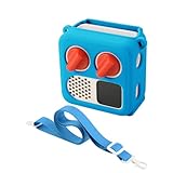 TXEsign Silicone Case Cover for Yoto Mini (2024 Edition), Travel Carrying Case with Adjustable Shoulder Strap Protective Cover for Yoto Mini Player (Deep Blue)