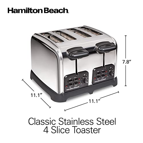 Hamilton Beach Retro 4 Slice Toaster With Sure-Toast Technology, Wide Slots - image 8