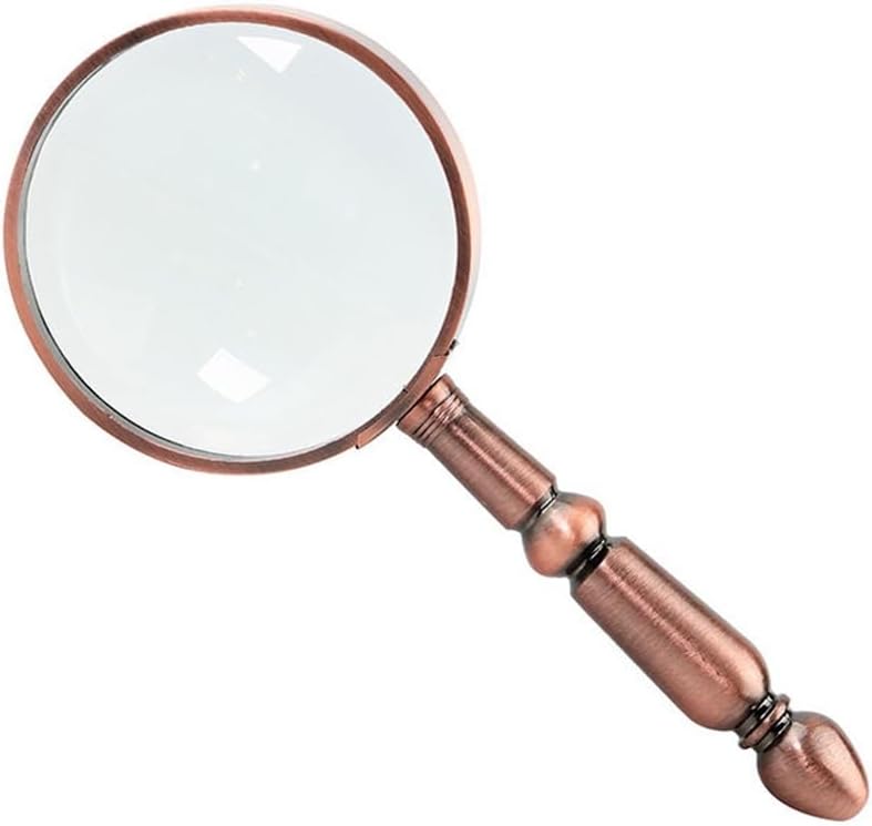 Classical Handheld Antique Bronze Magnifying Glass Optical Glass Gift