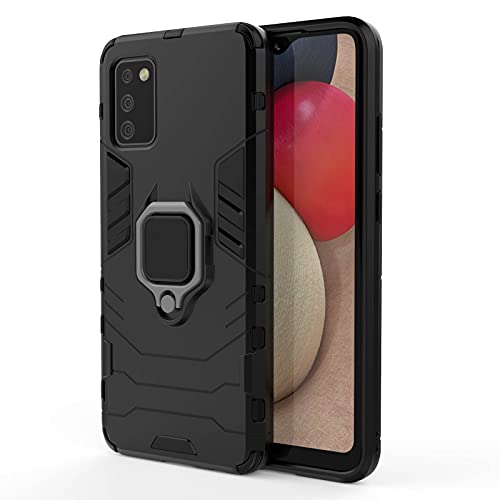AMWEI Funda para OnePlus Nord CE 2 Lite 5G, Anti-Rasguño Carcasa TPU Silicona y PC Shock- Absorción Bumper Caso, Protectora Case Cover con 360° Anillo Kickstand, Negro