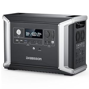 Dabbsson Portable Power Station DBS2300, 2330Wh EV Semi-solid State LiFePO4 Home Battery Backup, Max 8330Wh, 5×2200W AC Outlets, Solar Generator for Camping, Home Backup, Emergency, RV