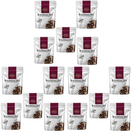 Image of KHARAWALA'S Breakfast Mix - Pack of 15 (200gm Eac) | Fusion of Roasted Pumkin Seed, Almonds, Pecan Nuts, Hazelnut, Cranberry & Black raisins