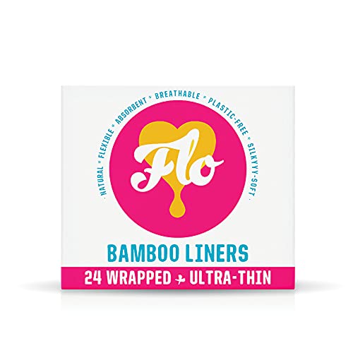 Flo Bamboo Daily Panty Liners Wrapped + Ultra Thin (24 liners)