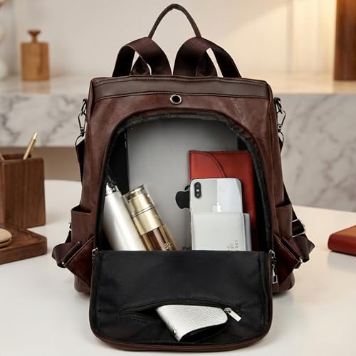 Image of VISMIINTREND Backpack for Women | Stylish Vegan Leather Backpack Bags for Women | College Bag for Girls | Office, Travel & Daily Use | Trendy Women Backpack | Gift for Wife, Sister & Friend