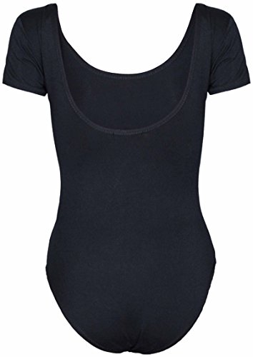 Justaucorps extensible col rond pièce unique grand confort noir taille 36-38