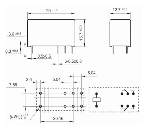 Relais 8 broches NISZA RTE24730 230VAC composant électronique - 3
