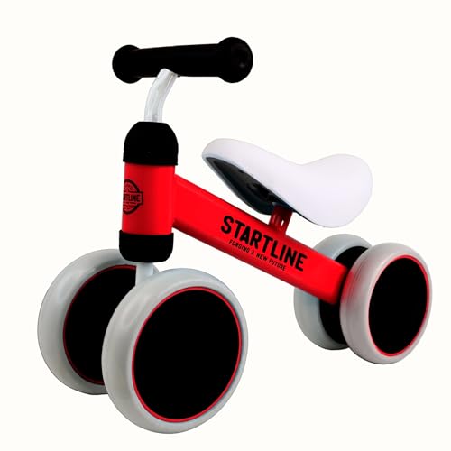 STARTLINE® Correpasillos Bebe 1 año | Altura del Bebe 70-85 cm | Primera Bicicleta Regalo Original de Cumpleaños | Juguetes Niños 1 año | Triciclo Bebe | Manillar Acolchado (Rojo)