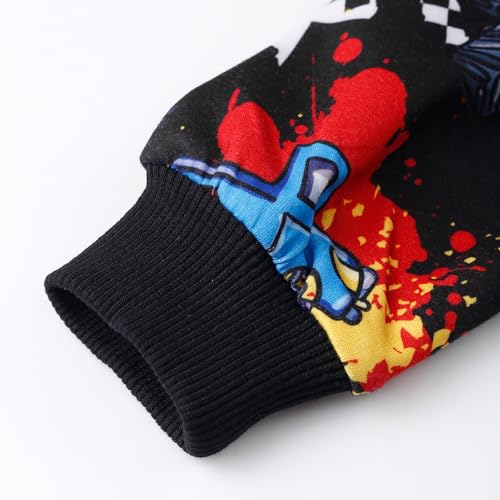 Image of Akyzic Toddler Boys Sweatshirts Cotton Crewneck Truck Shirt Dinosaur Long Sleeve Pullover Tops Tees 2-8T