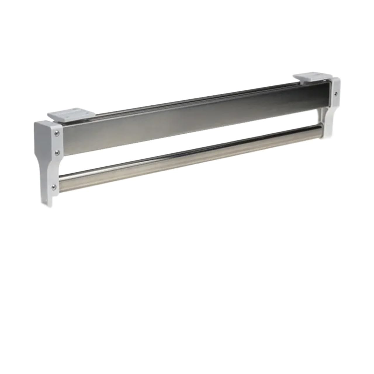 Pull Out Clothes Rail Pull-Out Closet Valet Rod Wardrobe Clothing Rail Top Mount Hanger Rack Bar Ball Bearing Slide Clothes Holder(White 40cm)