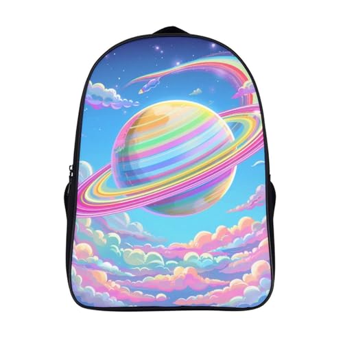 Mochila Escolar Infantil de 40x28x16cm con diseño arcoíris para guardería