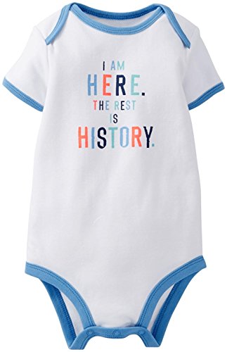 Carter's baby-boys Slogan Bodysuit 111a483 en coton doux pour nouveau-né