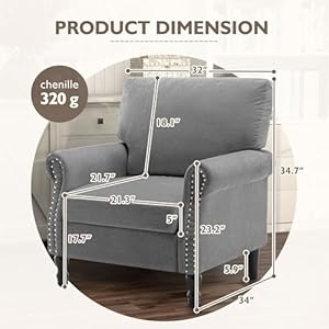 Accentchairhighbackupholsteredarmchairwithsolidlegsleisuresinglesofachairforlivingroombedroomhomeofficelightgrayallsenson Urban Country Home Decor Accent chair high back upholstered armchair with solid legs leisure single sofa chair for living room bedroom home officelight grayall senson urban country home decor