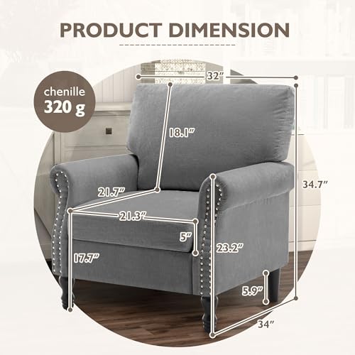 Accentchairhighbackupholsteredarmchairwithsolidlegsleisuresinglesofachairforlivingroombedroomhomeofficelightgrayallsenson Urban Country Home Decor Accent chair high back upholstered armchair with solid legs leisure single sofa chair for living room bedroom home officelight grayall senson urban country home decor