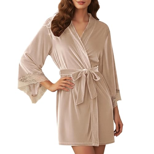 Peignoir de nuit douillet en velours idéal pour vos soirées cocooning d'hiver
