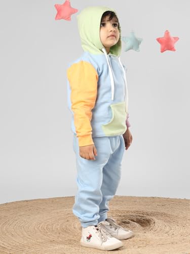 Image of POLKA TOTS 100% Cotton Co-Ord Joggers for Kids | Trendy Sweatshirt & Joggers Set | All Season Wear for Kids, Toddler & Newborn | Soft & Breathable Dress for Boys & Girls | from 6 Months to 8 Years