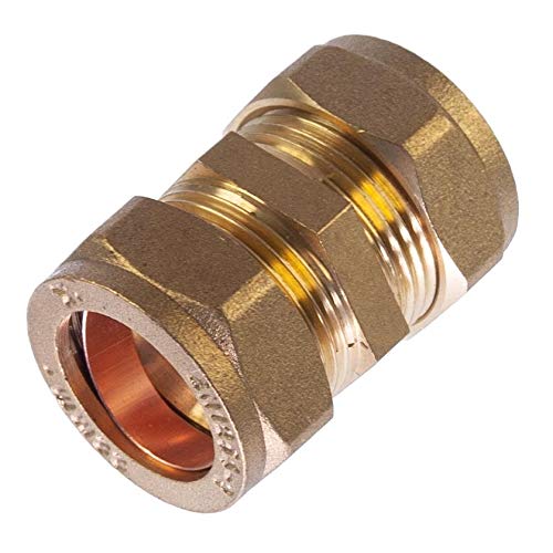 22mm Compression Straight Coupling Brass Plumbing Pipe Fitting Thunderfix