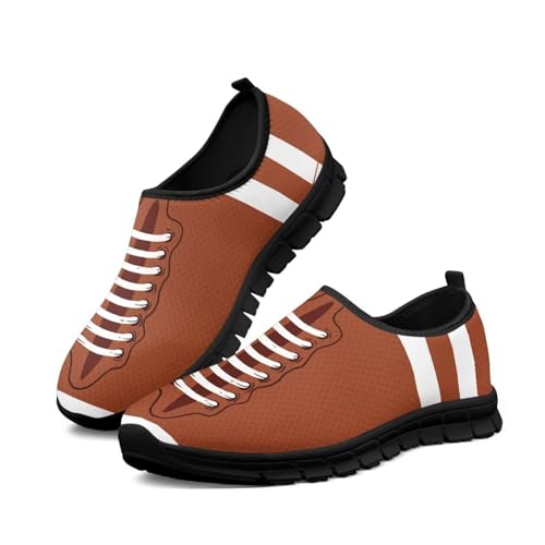 Zapatillas deportivas para hombre, transpirables, ligeras, con soporte de arco, mocasines, camping, ciudad, ciclismo, zapatillas de correr, suela negra, Estampado De Rugby, 43 EU
