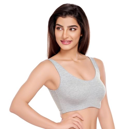 Image of juliet Non Padded Full Coverage Sports Bra for Women | Slip on Bra | Low Impact High Coverage Wireless Support Sports Bra JS 90