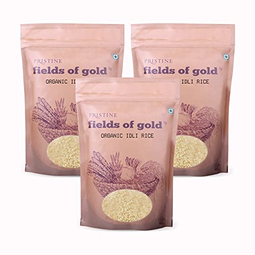 Image of PRISTINE Fields of Gold Organic Idli Rice, 1 kg (Pack of 3)