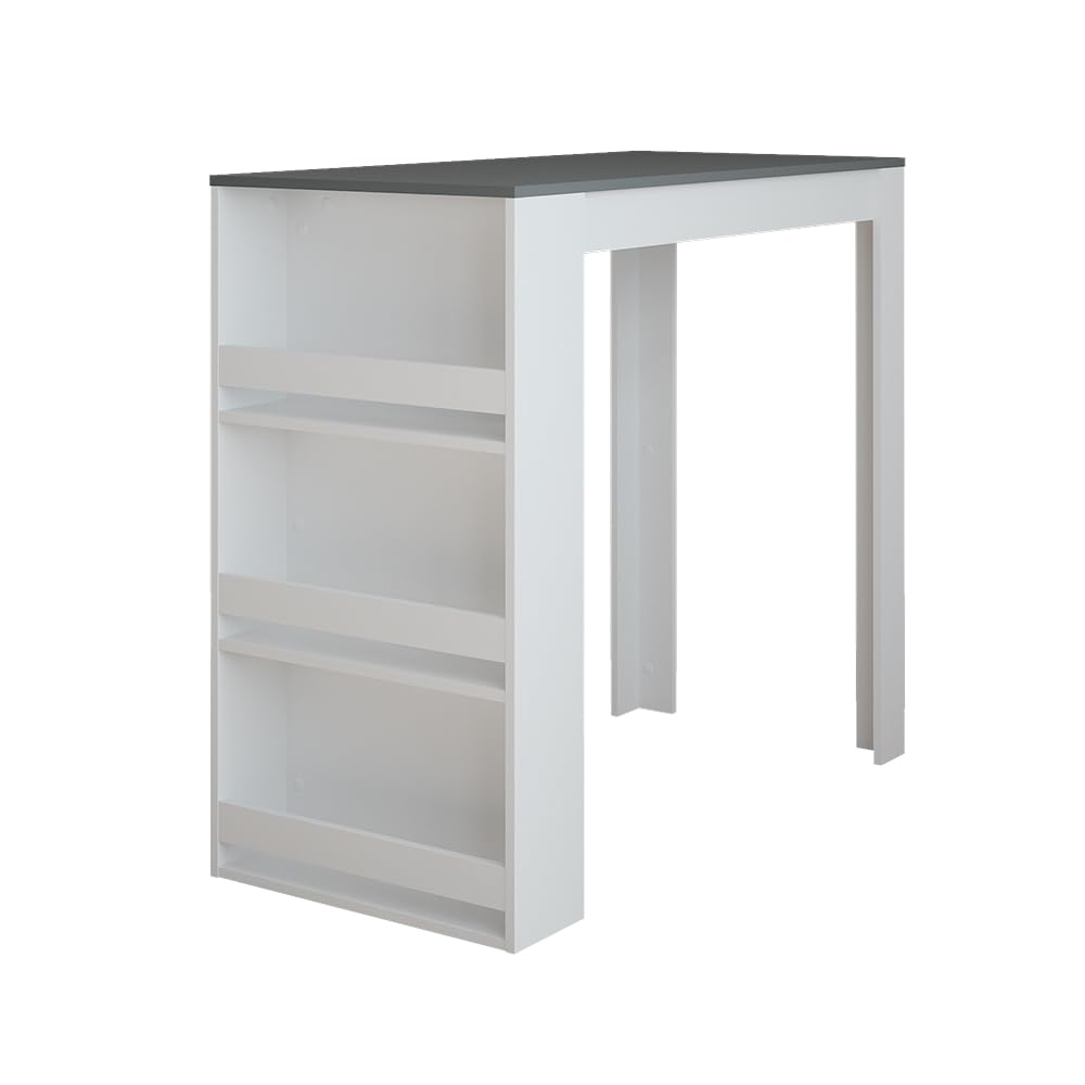 Vicco Tavolo da bar Repose, Bianco/antracite, 57 x 117 cm, utilizzabile come tavolo alto per cucina o zona pranzo